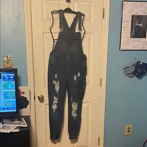 American Bazi Blue Denim Overalls